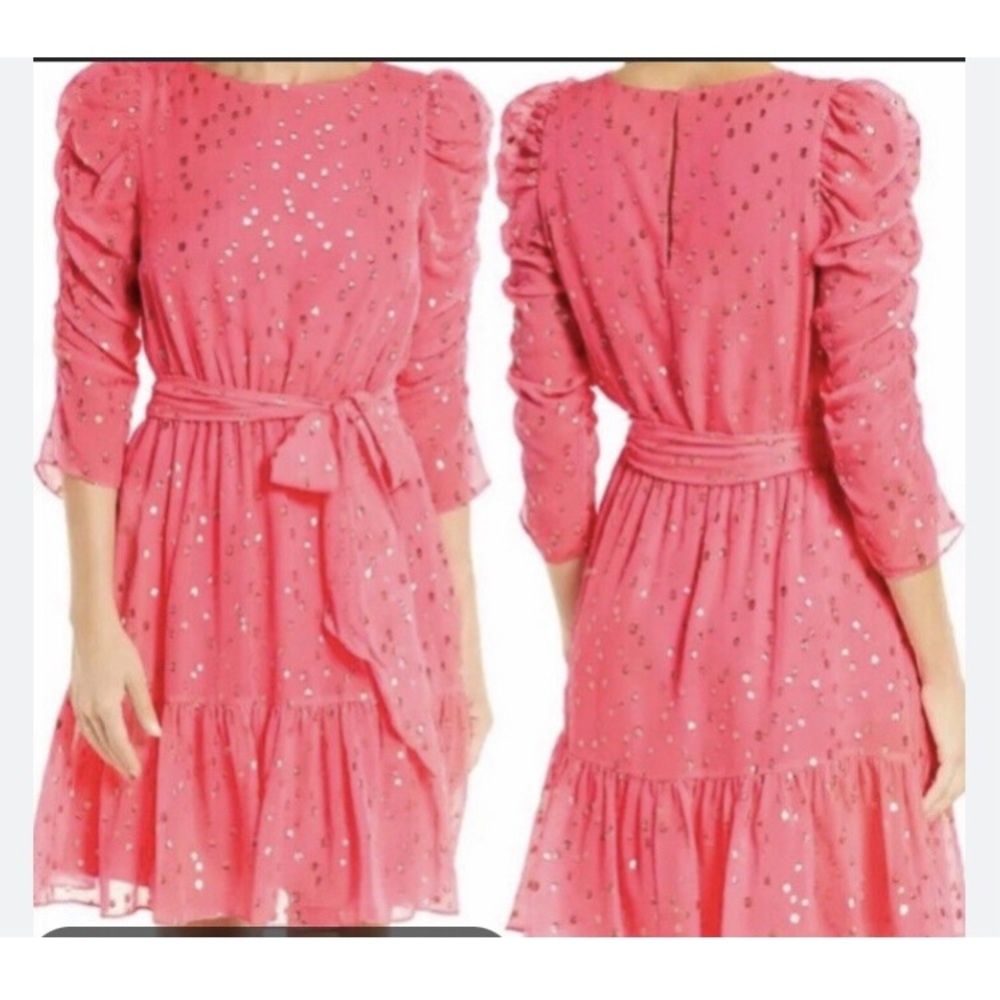 Lilly Pulitzer Channa Long Sleeve Dress in Coral Sands; size 8
